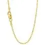 14K Yellow Or White Gold 1.2mm Shiny Diamond Cut Bead Chain Necklace for Pendants and Charms with Lobster-Claw Clasp (16'' 18'' or 20 inch)