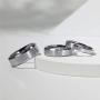 TRUMIUM 4mm 6mm 8mm Men Women Wedding Band Tungsten Carbide Ring Brushed Beveled Edge Silver/Blue/Black Size 4-15