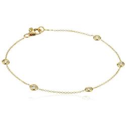 Roberto Coin ''Tiny Treasures 5 Station Bezel Set Diamond Bracelet