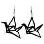 COLORFUL BLING Big Acrylic Origami crane dangle earrings bird jewelry personality for women girls