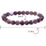 Bling Jewelry Natural Multi Color Semi Precious Gemstone Round Bead 8MM Strand Stackable Stretch Bracelet for Women Men Teen Unisex