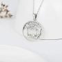 TRISHULA Sloth Necklace 925 Sterling Silver Cute Animal Sloth on Tree of Life Charm Pendant Jewelry Gifts for Sloth Lovers