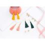 36 Pairs Tassel Earrings Colorful Long LayeredThread Ball Dangle Earrings Stud Earring Bohemian Tiered Tassel Drop Earrings Fashion Jewelry for Women Gifts