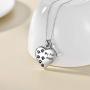 Personalized Paw Print Heart Locket Necklace 925 Sterling Silver That Holds Pictures Puppy Dog Cat Pet Pendant Jewelry for Women