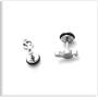 Xusamss Punk Piercing Music Earrings Stainless Steel Note Stud Earrings