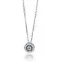 Dahi Shop Third Eye Necklace Nazar Amulet Turkish Greek Evil Eye Necklace Pendant Delivered with Jewelry Gift Box Natural Gemstone Circle Pendant 16'' Chain Silver-Tone + 2'' Extender