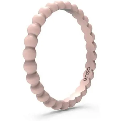 Enso Rings Stackable Beaded Silicone Wedding Ring – Hypoallergenic Unisex Stackable Wedding Band – Comfortable Minimalist Band – 2.5mm Wide, .8mm Thick Enso Rings Stackable Beaded Silicone Wedding Ring – Hypoallergenic Unisex Stackable Wedding Band – Comfortable Minimalist Band – 2.5mm Wide, .8mm Thick