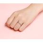 EPIRORA Sterling Silver Rings for Women Girls, 2mm Band Cubic Zirconia Simple Open Adjustable Knuckle Rings Eternity Wedding Engagement Jewelry