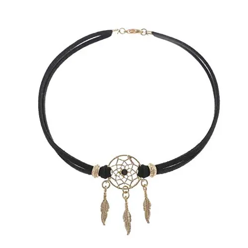 Simsly Punk Choker Necklace Black Dreamcatcher Necklaces Chain Jewelry for women and Girls Simsly Punk Choker Necklace Black Dreamcatcher Necklaces Chain Jewelry for women and Girls