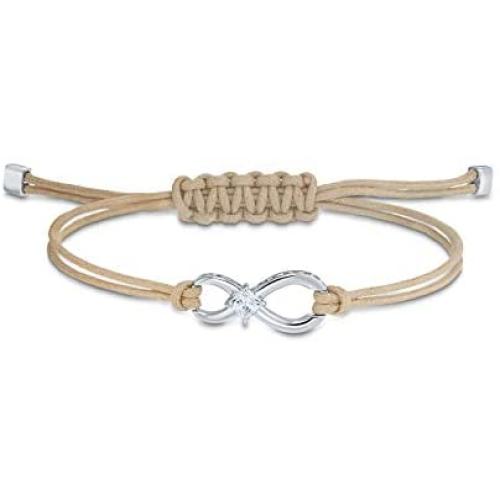 SWAROVSKI Womens Infinity Bracelet Collection, Rhodium Finish, Rose Gold Finish