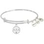 Navika Tri- Delta Sorority Inspired Love Adjustable Bangle Bracelets - Silver - Delta Delta Delta