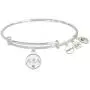 Navika Tri- Delta Sorority Inspired Love Adjustable Bangle Bracelets - Silver - Delta Delta Delta