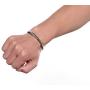 MPRAINBOW Vintage Stainless Steel Minimalist Style Triangle Wire Metallic Open Faceted Cuff Bangle Bracelet,Grey