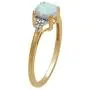 10k Yellow Gold, Created Opal, and Diamond Ring 10k Yellow Gold, Created Opal, and Diamond Ring