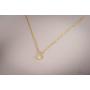 Rhodium Plated Sterling Silver Dainty Moon and Star Charm Choker Necklace| Layered Gold Choker Celestial Jewelry Gift for Her