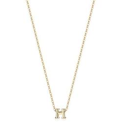 Gold Initial Necklace,14K Gold Plated Cute Tiny Hollow Out Letters Children Necklace Handmade Dainty Monogram Name Necklace 17.5'' Adjustable Personalized Alphabet Letter Pendant Jewelry