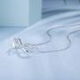 Van Chloe Infinity Heart Necklace for Women 925 Sterling Silver Love Pendant Necklace White Gold Plated CZ Diamond Gift for Women Girls Valentines Day Mothers Day