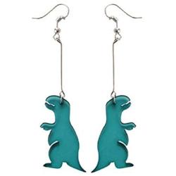 2 pairs Cute Dinosaur Drop Earrings Resin Funny Purple Dinosaur Acrylic Harajuku Earringsfor Women Girls