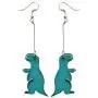 2 pairs Cute Dinosaur Drop Earrings Resin Funny Purple Dinosaur Acrylic Harajuku Earringsfor Women Girls