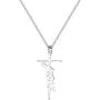 Jewenova Faith Cross Necklace Hope Loved Strength Pendant Necklace Religious Jewelry Gift for Women Dainty Y Pendant Chain Necklace with Meaning Card