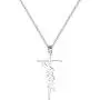 Jewenova Faith Cross Necklace Hope Loved Strength Pendant Necklace Religious Jewelry Gift for Women Dainty Y Pendant Chain Necklace with Meaning Card