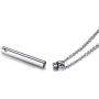 VNOX Keepsake Ash Cremation Jewelry Minimalist Bar Urn Necklace Pendant for Memorial Ashes Hoder with Cubic Zirconia