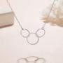 AnalysisyLove 30th Birthday Gifts for Women - Sterling Silver Infinity 3 Circle Necklace for Her 3 Decades Jewelry Gift Ideas