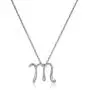 Sterling Silver Cursive Script Initial ''M'' Pendant Necklace, 18''