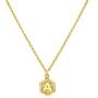 Gold Hexagon Initial Necklace for Girl,Letter A-Z Personlized Name Jewelry Engraved Alphabet Necklace for Teen Girls A