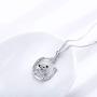 CHENGHONG Teddy Bear Necklace 925 Sterling Silver Cute Animal Pendant Necklace/Always in My Heart/Star Moon Bear Necklace Panda Bear Jewelry Gift for Women, Girls, Teen