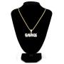 BLINGMC Hip Hop Men Jewelry Personality Letter Savage Bling Copper Pendant Name Necklace Personalized Iced Out Necklace