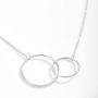 Sweet 16 Gift Necklace: Sweet Sixteen, 16th Birthday, Gift for Her, 2 Interlocking Circles (silver-plated-brass, NA)