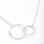 Dear Ava Retirement Gift Necklace: Colleagues, Leave Job, Jewelry from Coworkers, 2 Interlocking Circles (Silver-Plated-Base, NA)