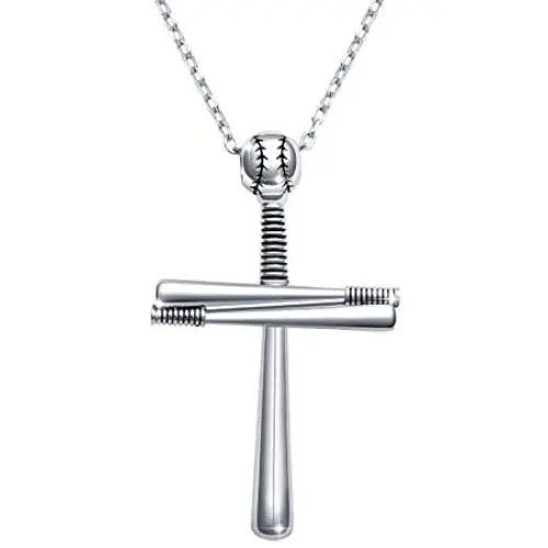 S925 Sterling Silver Baseball Faith Inspirational Pendant Necklace for Women Men S925 Sterling Silver Baseball Faith Inspirational Pendant Necklace for Women Men