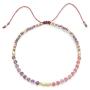 GOODYRZJ Jewelry Adjustable Cute Charm String Natural Stones Wrap Bead Bracelets for Women Teen Girls Friendship Couples Bracelets Long Distance Relationships Gifts for Girlfriend Love Chain Bracelet
