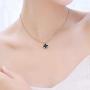 Dainty 16” Designer Inspired 18k Gold Plated Single Clover Charm Choker Style Necklace