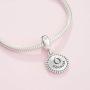 Pandora Jewelry Baby Teddy Bear Dangle Cubic Zirconia Charm in Sterling Silver