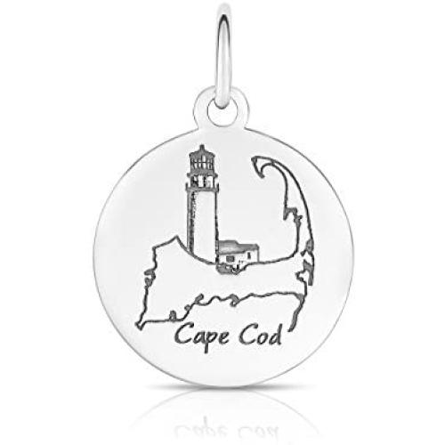 Unique Royal Jewelry Sterling Silver Ocean Side Necklace and Famous Lighthouse Pendant.