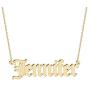 UMAGICBOX Sterling Silver Name Necklace Personalized 18K Gold Plated,Custom Name Plate Necklace,Anniversary Friendship Gift for Women