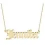 Joelle Jewelry Design Sterling Silver Name Necklace Personalized, 15 Fonts Style to Choose, Custom Made Womens Name Script Plate Pendant for Her