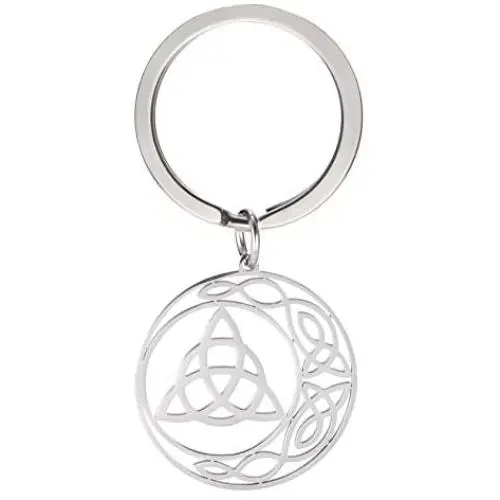 cooltime Stainless Steel Pendant Keychain Irish Celtic Knot Pentagram Good Luck Jewelry for Women cooltime Stainless Steel Pendant Keychain Irish Celtic Knot Pentagram Good Luck Jewelry for Women