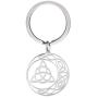 cooltime Stainless Steel Pendant Keychain Irish Celtic Knot Pentagram Good Luck Jewelry for Women