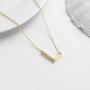 SHERLOVE Gold Initial Necklaces for Women,18k Real Gold Plated Sideways Initial Necklace Diamond Letter Pendant Necklace for Women Girls Personalized Name Necklace Trendy Jewelry