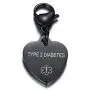 VNOX Free Engraving-Heart Shape Medical Alert ID Pendant Necklace/Keychain for Men Women,20 Inches Chain