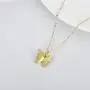 Yafeeso 14K Gold Butterfly Pendant Necklace Solid Gold Cute Small Tiny Little Butterfly Necklace Birthday Jewelry Gifts for Women Girls,16+2 Inch