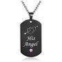 SunnyHouse Jewelry His & Hers Matching Set Titanium Stainless Steel His Angel Her Demon Couple Pendant Necklace in a Gift Box