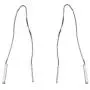 Sterling Silver 4-7.5 Tassel Long Threader Drop Earrings in 0.7mm Box Chain - Platinum or Rose Gold Sterling Silver 4-7.5 Tassel Long Threader Drop Earrings in 0.7mm Box Chain - Platinum or Rose Gold