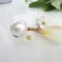 Hiqmic 925 Sterling Silver Fashion Flower Pearl Ear Stud Earrings White Gold Plated Jewelry Gifts for Women_WK90159