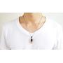 LAFATINA Medical Alert ID Pill Capsule Tube Pendant Necklace Mens Women Stainless Steel Pill Case Medical Alert Card Holder Pendant Necklace for Boys Girls Old
