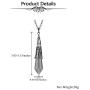 Top Plaza 12 Facet Natural Healing Crystal Stone Necklace Antique Bronze Gemstone Point Pendulum Necklaces Reiki Quartz Jewelry for Women